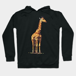 Giraffe in Pixel Form Hoodie